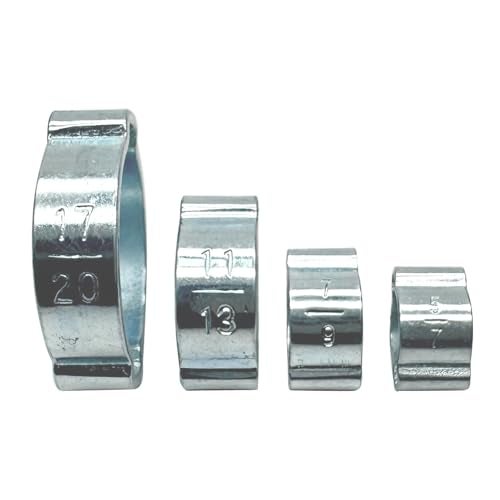 NGeGe 20pcs Adjustable 11-13mm Double Ear Hose O Clips,Two Ears Hose Clamp, Zinc-Plated Steel Double Ear Hose Clamps - Image 5