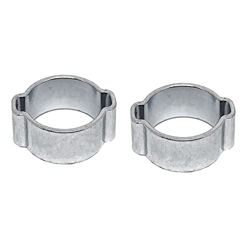 NGeGe 20pcs Adjustable 11-13mm Double Ear Hose O Clips,Two Ears Hose Clamp, Zinc-Plated Steel Double Ear Hose Clamps - Image 1