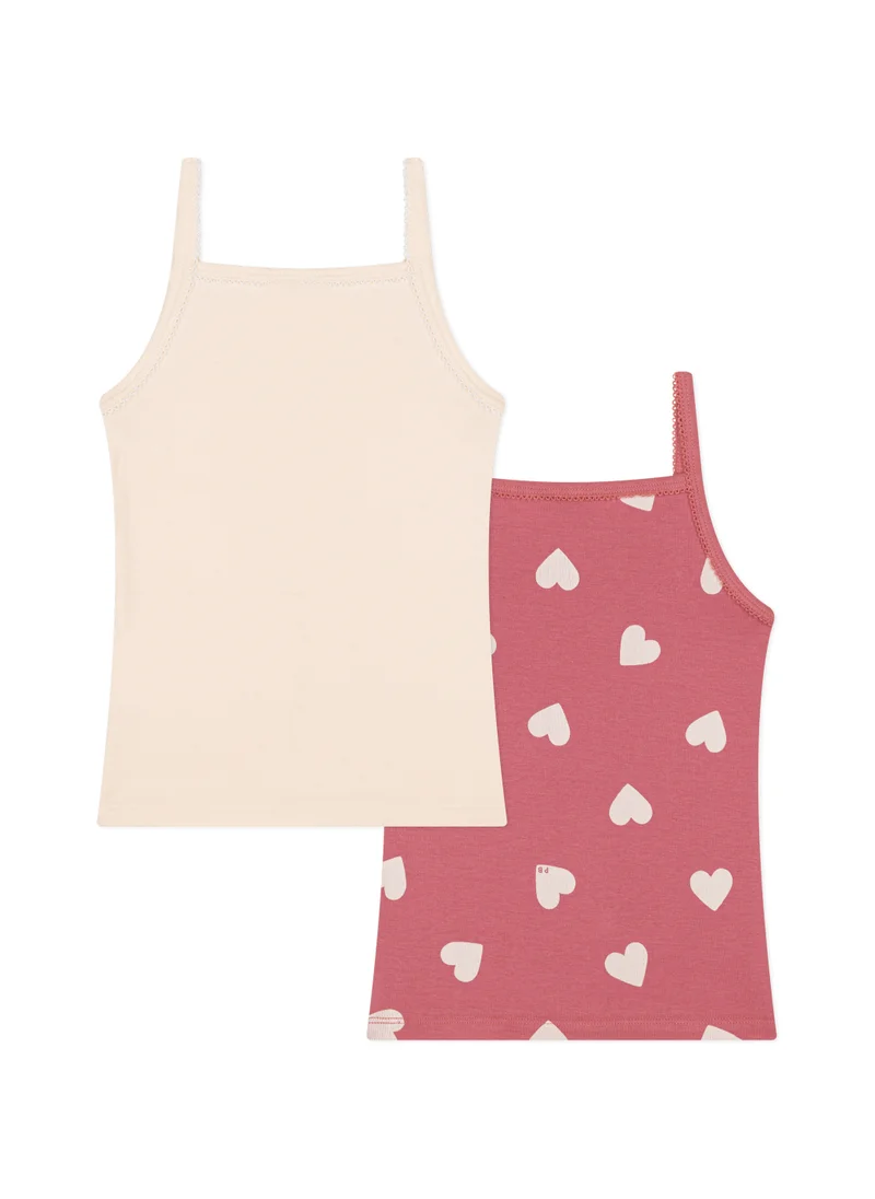 Petit Bateau Children's cotton vests with fine straps - 2-Pack