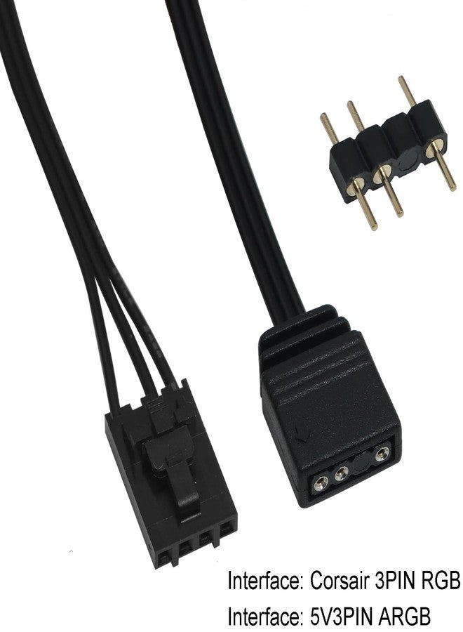 LUORNG 2PCS Fan Light Adapter Cable Extension Cable Adapter Cable 30cm Can Connect to Any 5V 3-Pin ARGB Devices - Image 4