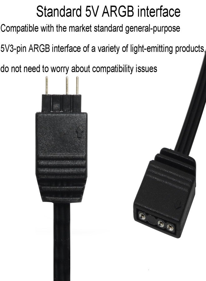 LUORNG 2PCS Fan Light Adapter Cable Extension Cable Adapter Cable 30cm Can Connect to Any 5V 3-Pin ARGB Devices - Image 3