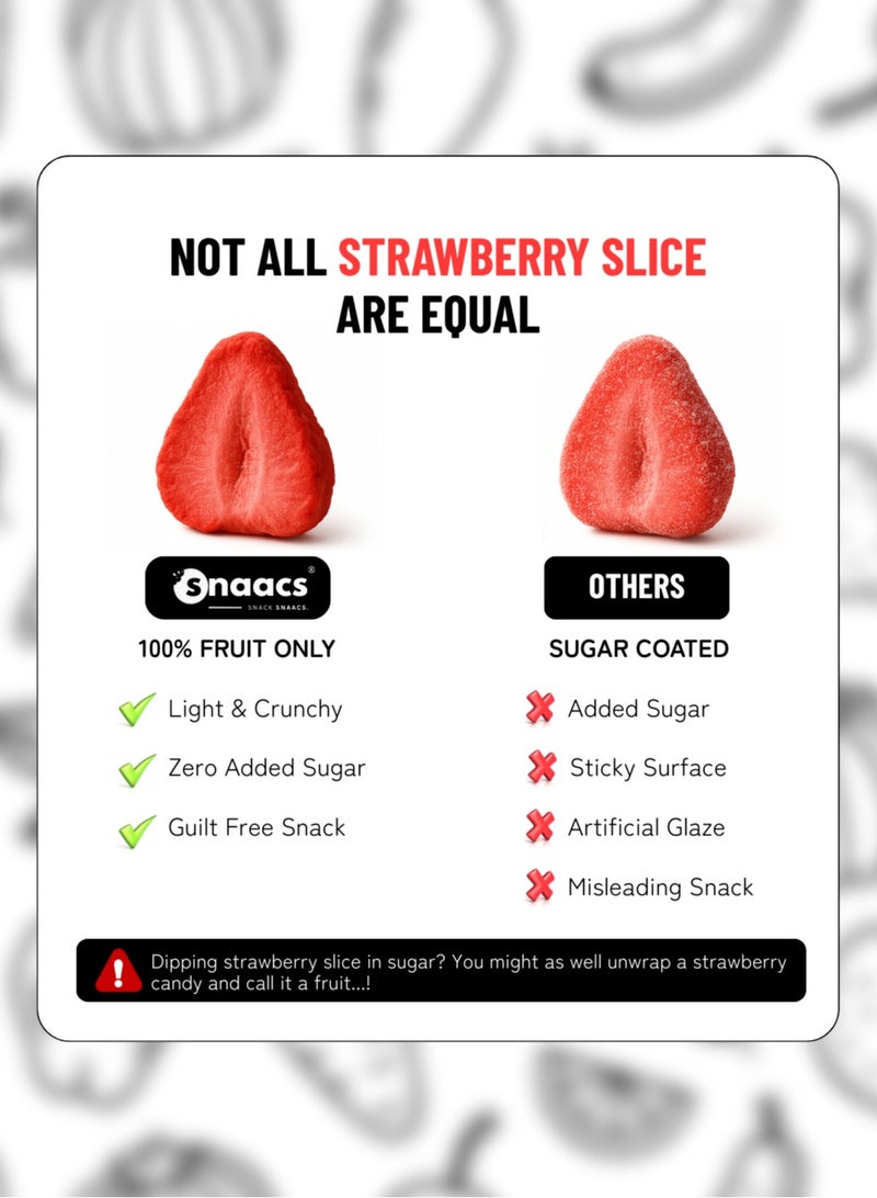 SNAACS Strawberry Slices | No Added Sugar - Image 2