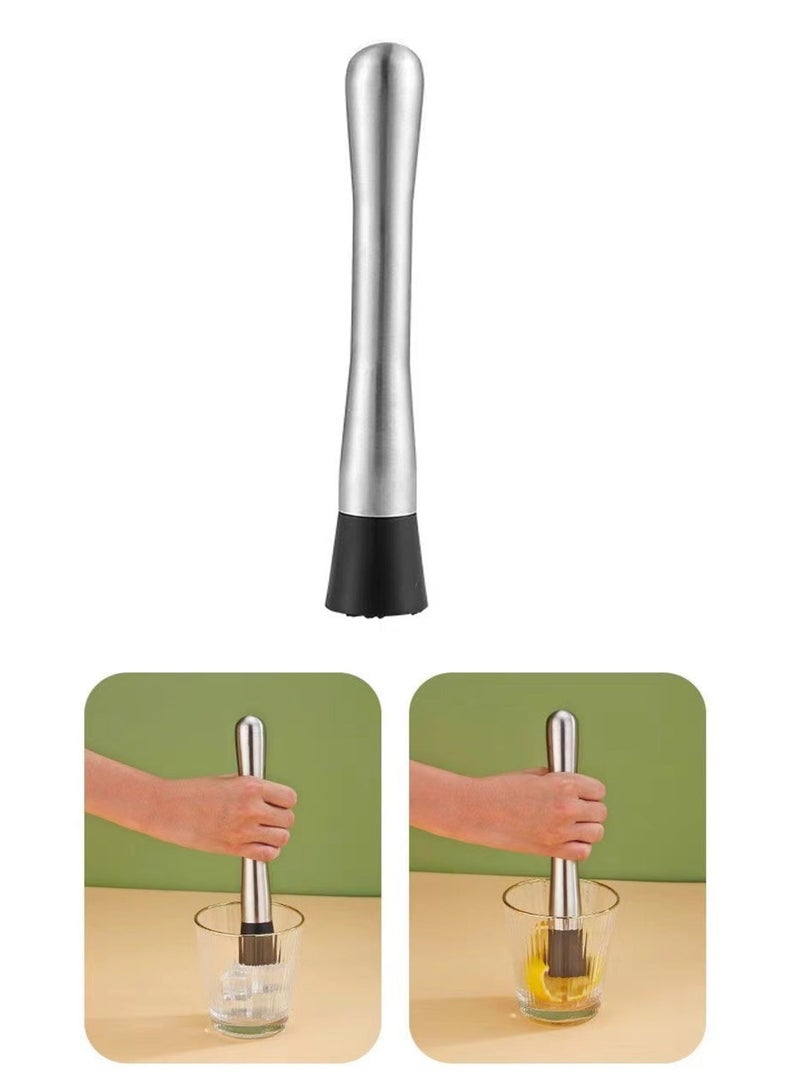 Stainless Steel Drink Muddler Fruit Masher and Mixing Home Bar Tool  - Image 1