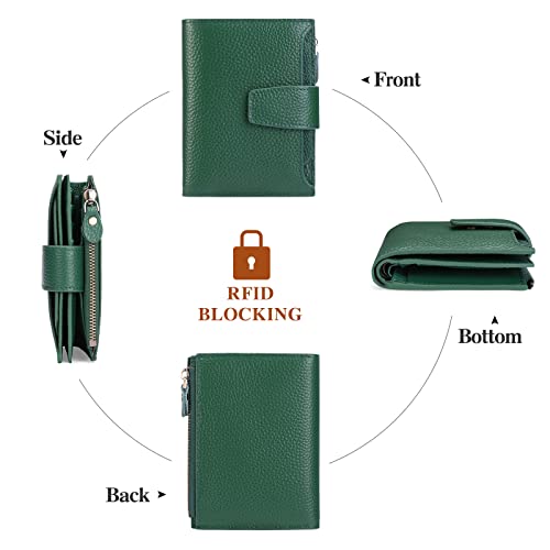 FALAN MULE Small Wallet for Women Leather Bifold Compact RFID Blocking Small Womens Wallet Purse - Image 5