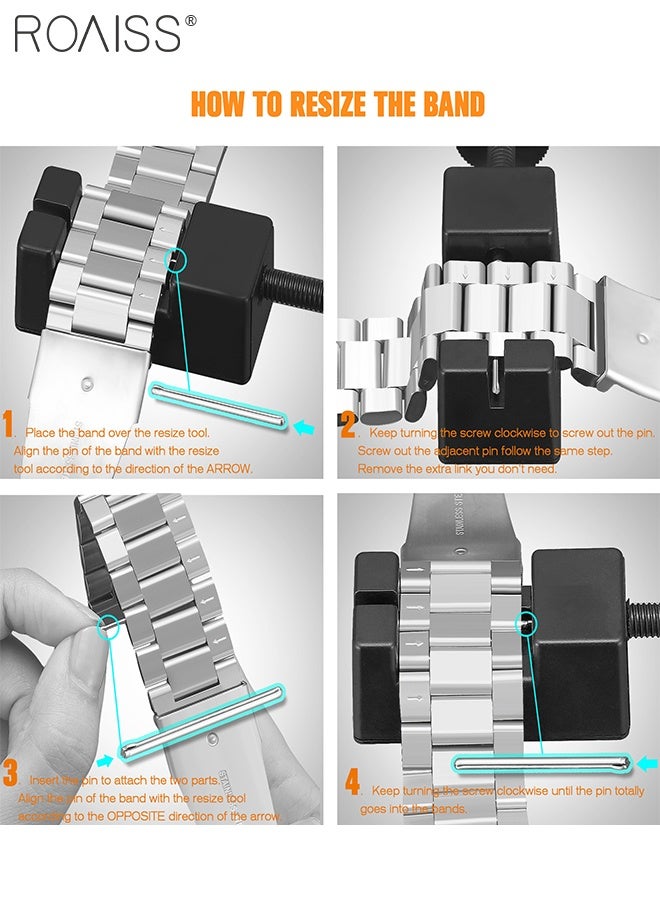 رويس ساعة كوارتز بسوار فولاذي باللون الذهبي الوردي للنساء، شاشة عرض تناظرية بمينا مستطيلة مع عرض للتقويم، ساعة يد فاخرة أنيقة مقاومة للماء ومتعددة الاستخدامات، هدية للسيدات - Image 4