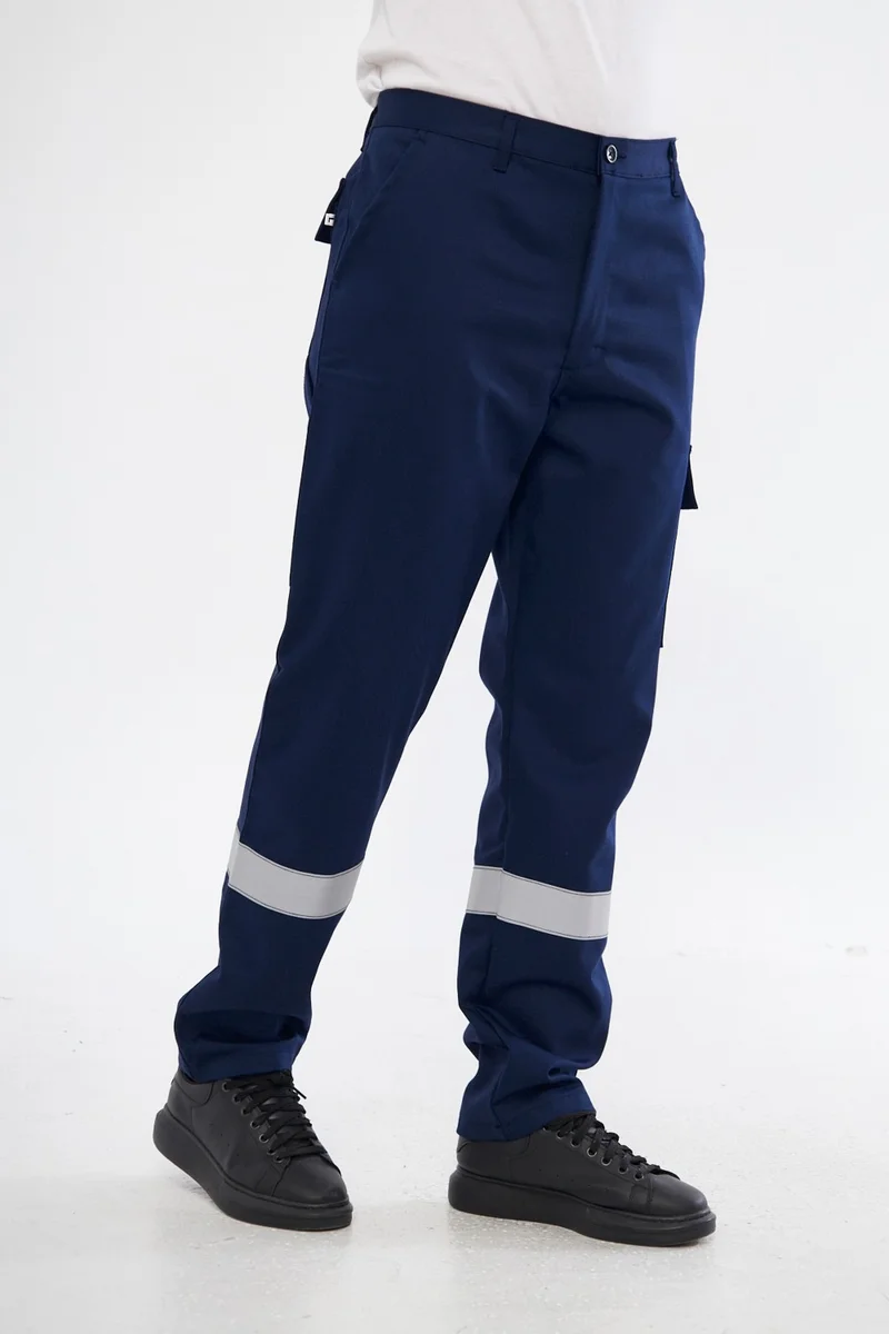 Orange Safety Reflective Fireproof Trousers Protective Against Heat, Flame and Welding Splashes