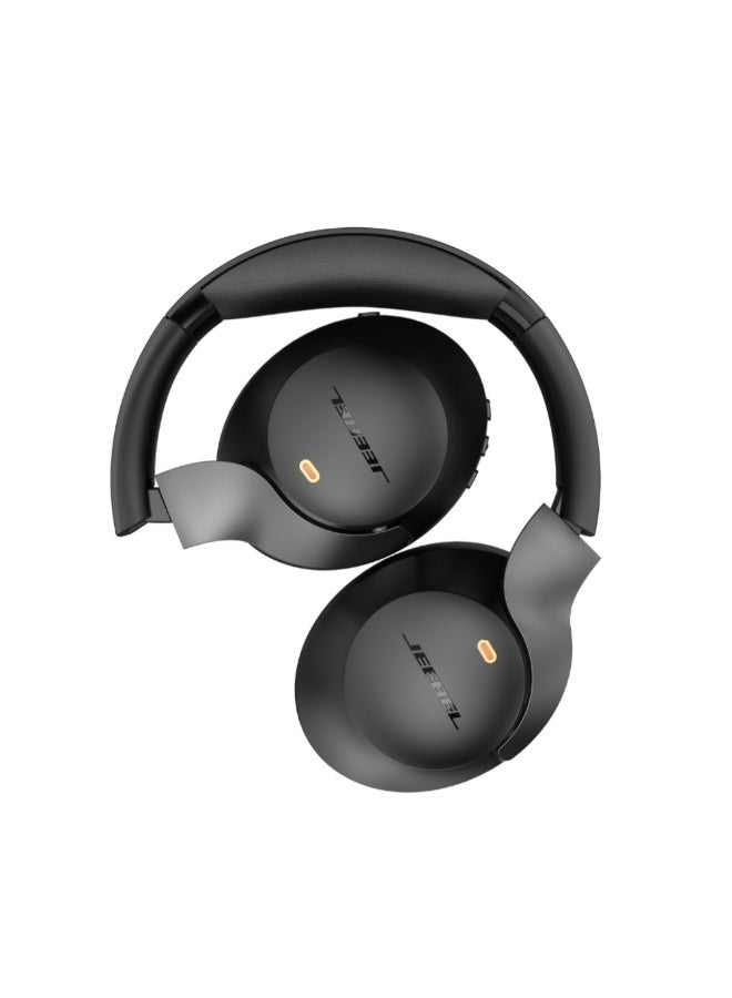 Jeebel ANCPRO smart wireless headphones with advanced noise cancellation, deep stereo sound, Bluetooth 6.0, up to 55 hours of playtime, multi-device connectivity, three operating modes, black color. - Image 4