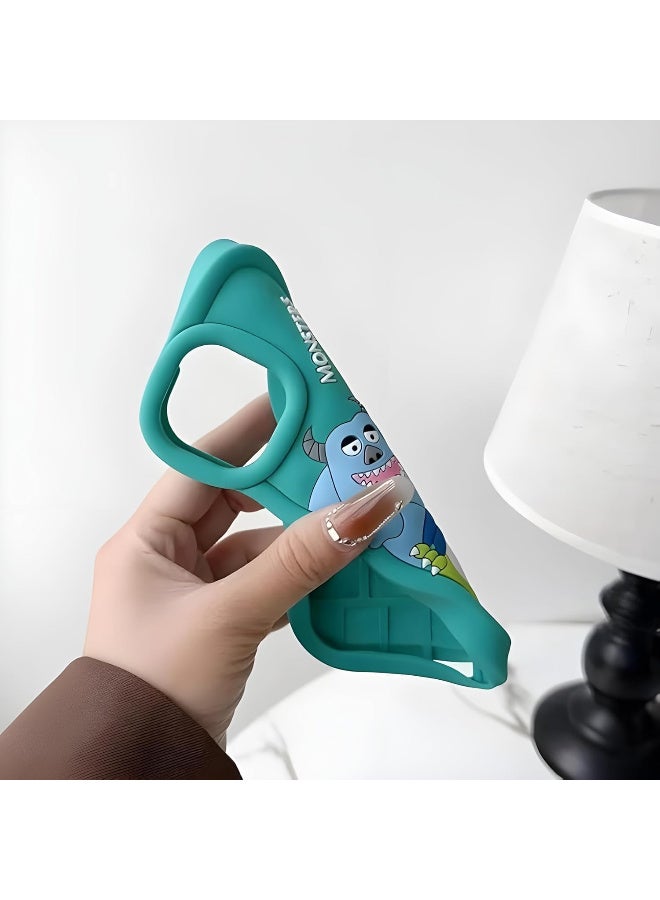 Stylish 3D Cartoon Case Compatible for iPhone 13/14 / 15, All-Round Protection, Anti-Slip, Scratch-Resistant, and Fun Aesthetic Cover (Monsters) - Image 5