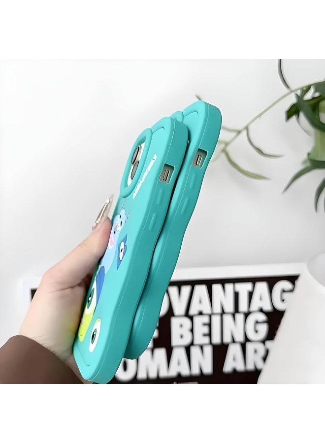 Stylish 3D Cartoon Case Compatible for iPhone 13/14 / 15, All-Round Protection, Anti-Slip, Scratch-Resistant, and Fun Aesthetic Cover (Monsters) - Image 4