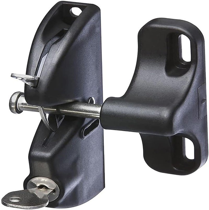 Double-sided key door lock (with screws) easy to install metal wood-plastic fence latch - Image 1