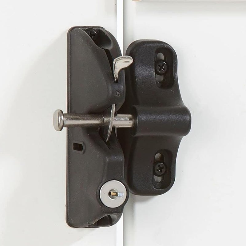 Double-sided key door lock (with screws) easy to install metal wood-plastic fence latch - Image 5