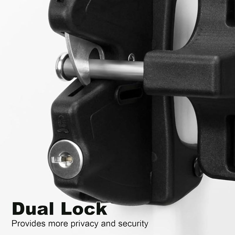 Double-sided key door lock (with screws) easy to install metal wood-plastic fence latch - Image 2