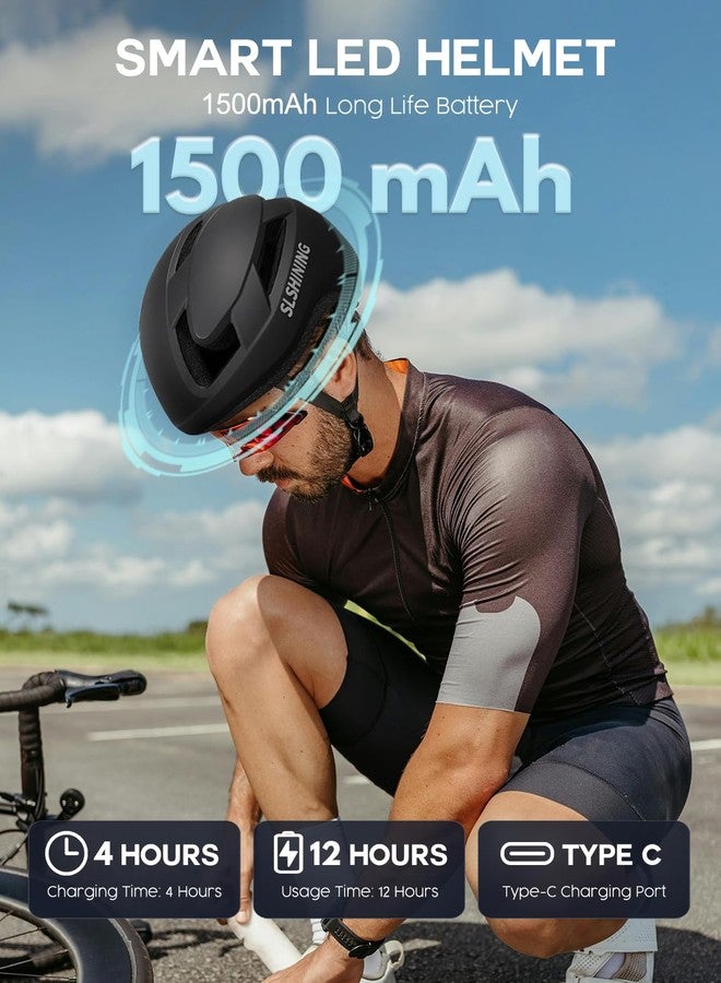 Docgari Bike Helmet with Light - Bike Helmet with DIY LED Screen for Scooter, Bicycle, Skateboard - LED Display Helmet with Customizable Patterns - Black Bicycle Helmet Light for Adult Men and Women - Image 4