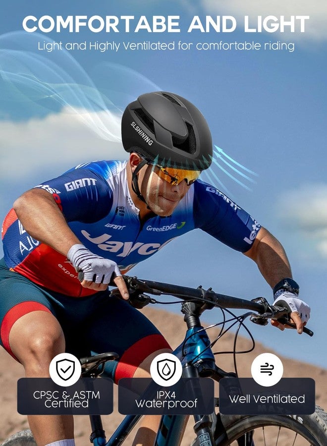 Docgari Bike Helmet with Light - Bike Helmet with DIY LED Screen for Scooter, Bicycle, Skateboard - LED Display Helmet with Customizable Patterns - Black Bicycle Helmet Light for Adult Men and Women - Image 5