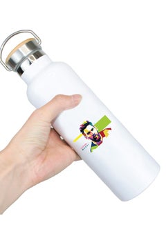 PRINTSHOP4ME Football Super Hero Messi Water Flask Bottle - Gift for Sports Fans and Athletes - Stainless Steel Bamboo Cap Flask Bottle 600ml - Ideal for Sports Enthusiasts  - Image 4