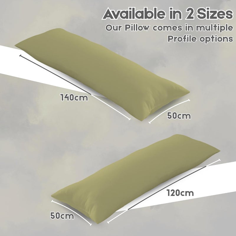 OSBED Soft & Comfy Long Body Pillow for Side Sleepers - Sage Green, 50 x 140cm - Image 2