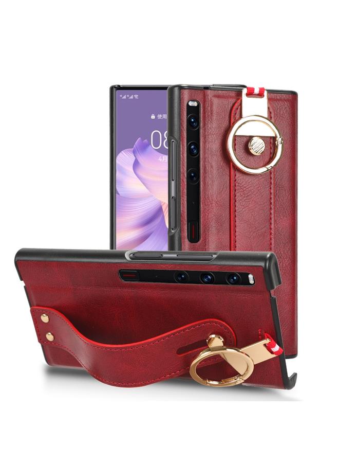 Green Tiger Case For Huawei Mate Xs 2 Wristband Leather Back Phone Case - Image 1