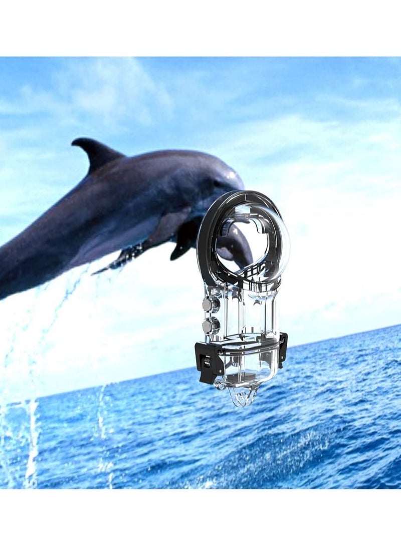 Captaintech Waterproof Housing Case for Insta360 X3 Action Case, Double Lock Dive Protective Housing Shell WIth Bracket Mount Accessories, 30M Underwater Diving Protection - Image 2