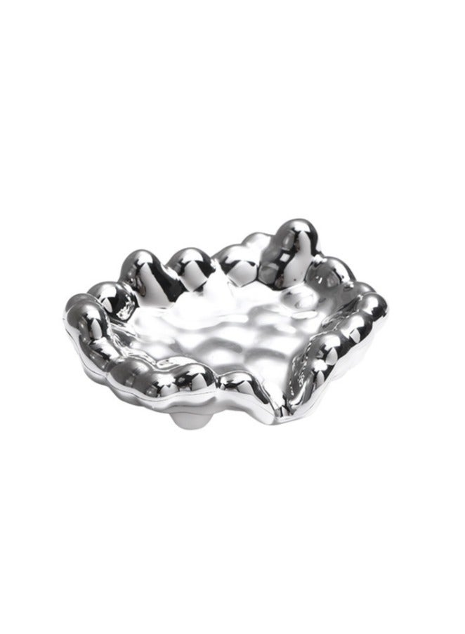 الواحة-TH صندوق صابون بلاستيكي مع حامل صابون، طبق صابون ذاتي التصريف، صينية إسفنجة الصابون، صينية تخزين المجوهرات للحمام والمطبخ وطاولة ديكور المنزل - Image 2