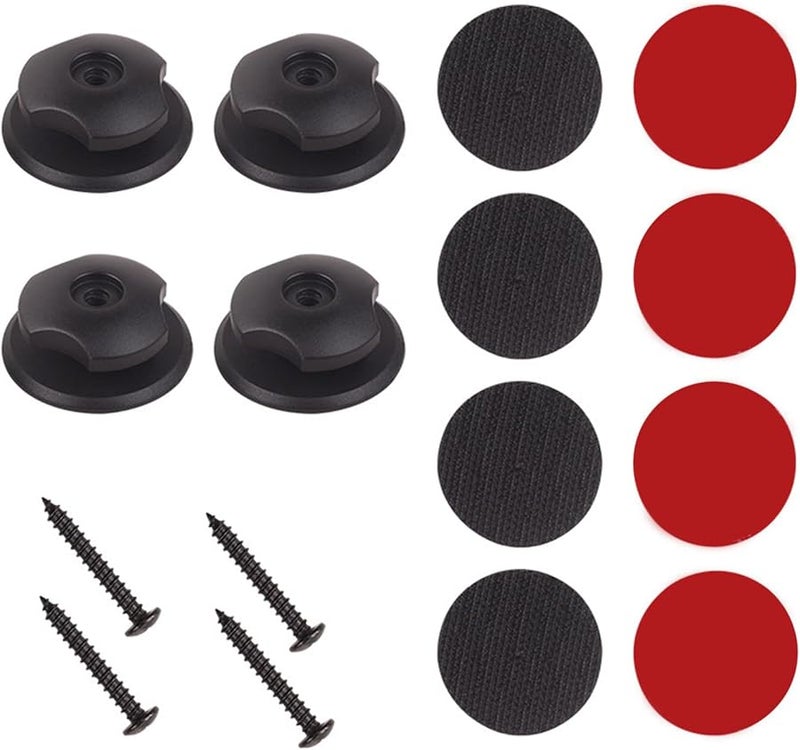Universal Car Trunk Cargo Net Hooks 4Pcs Black Interior Storage Clips Mount - Image 4