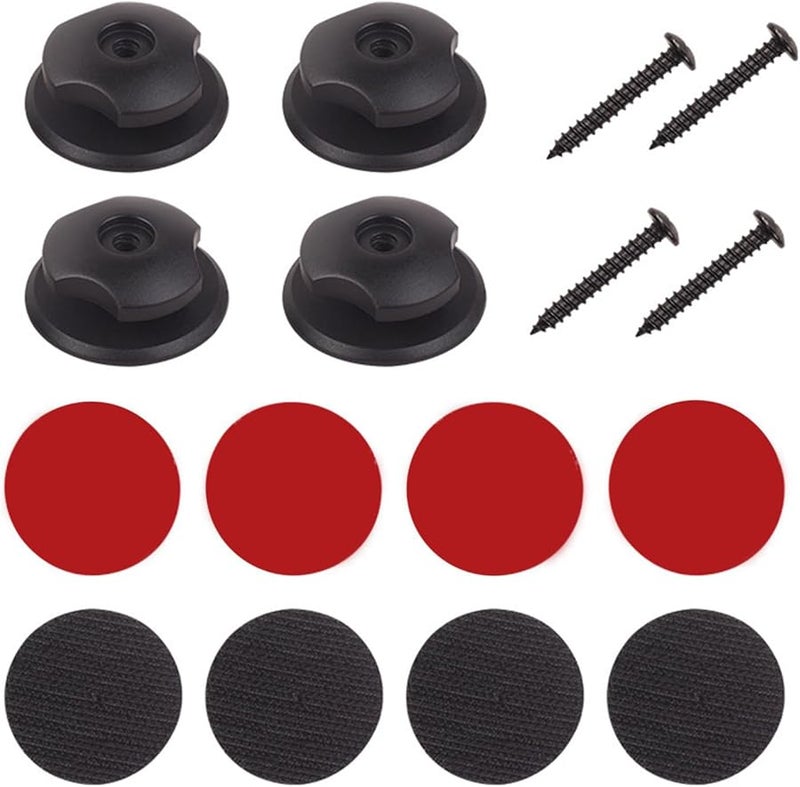 Universal Car Trunk Cargo Net Hooks 4Pcs Black Interior Storage Clips Mount - Image 2