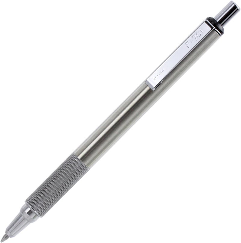 Zebra Pen ZEBRA F-701 Ballpoint Pen 0.7mm - Stainless Steel, Black Ink (Japan Import) - Image 1