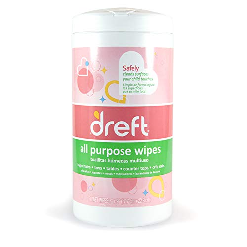 Dreft Multi-Surface All-Purpose Gentle Cleaning Wipes for Baby Toys, Car Seat, High Chair & More, 70 Count - Image 5