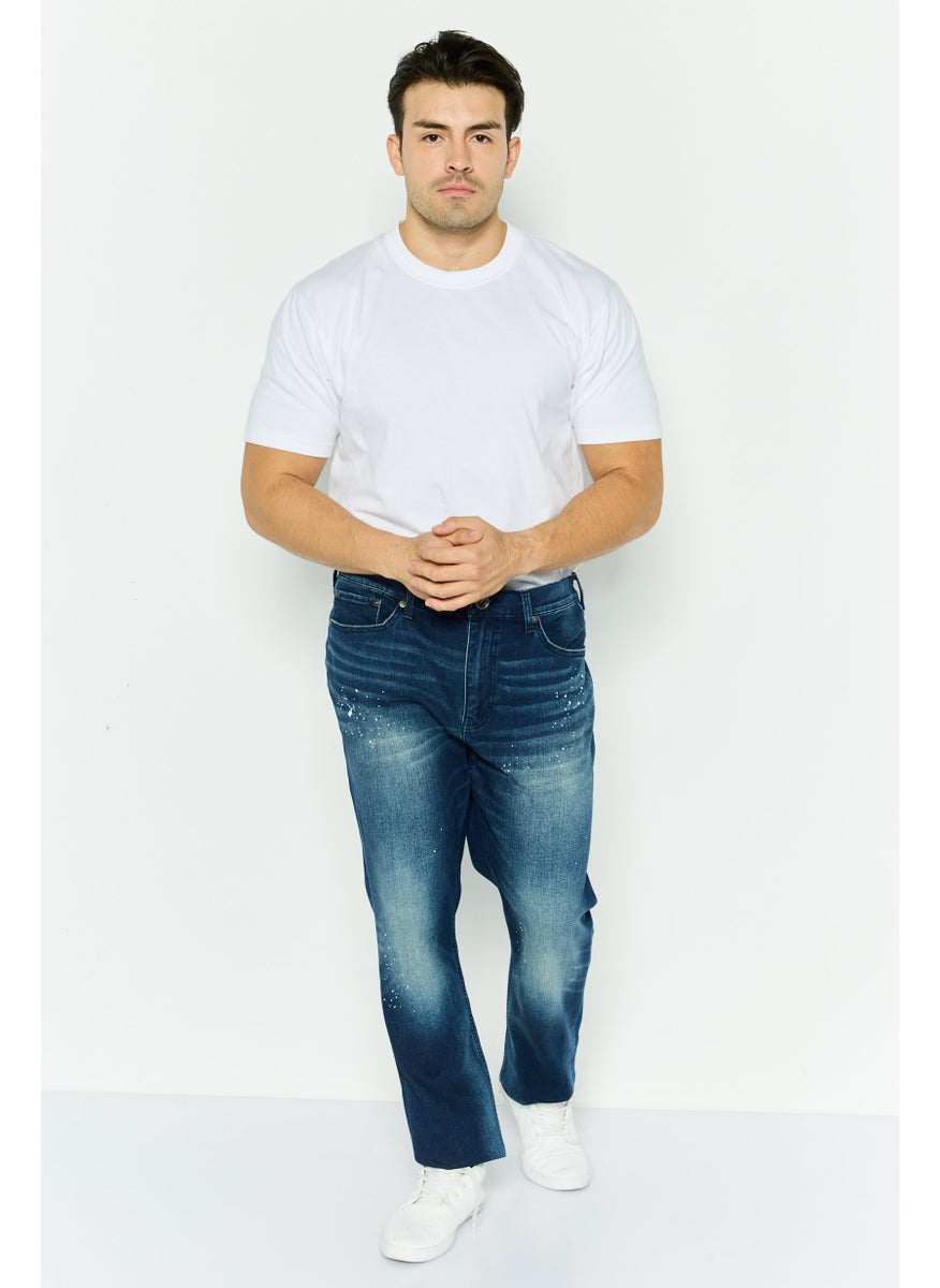 Seven 7 - Men Slim Fit Washed  Stretchable  Straight Leg Jeans, Blue Combo - Image 1