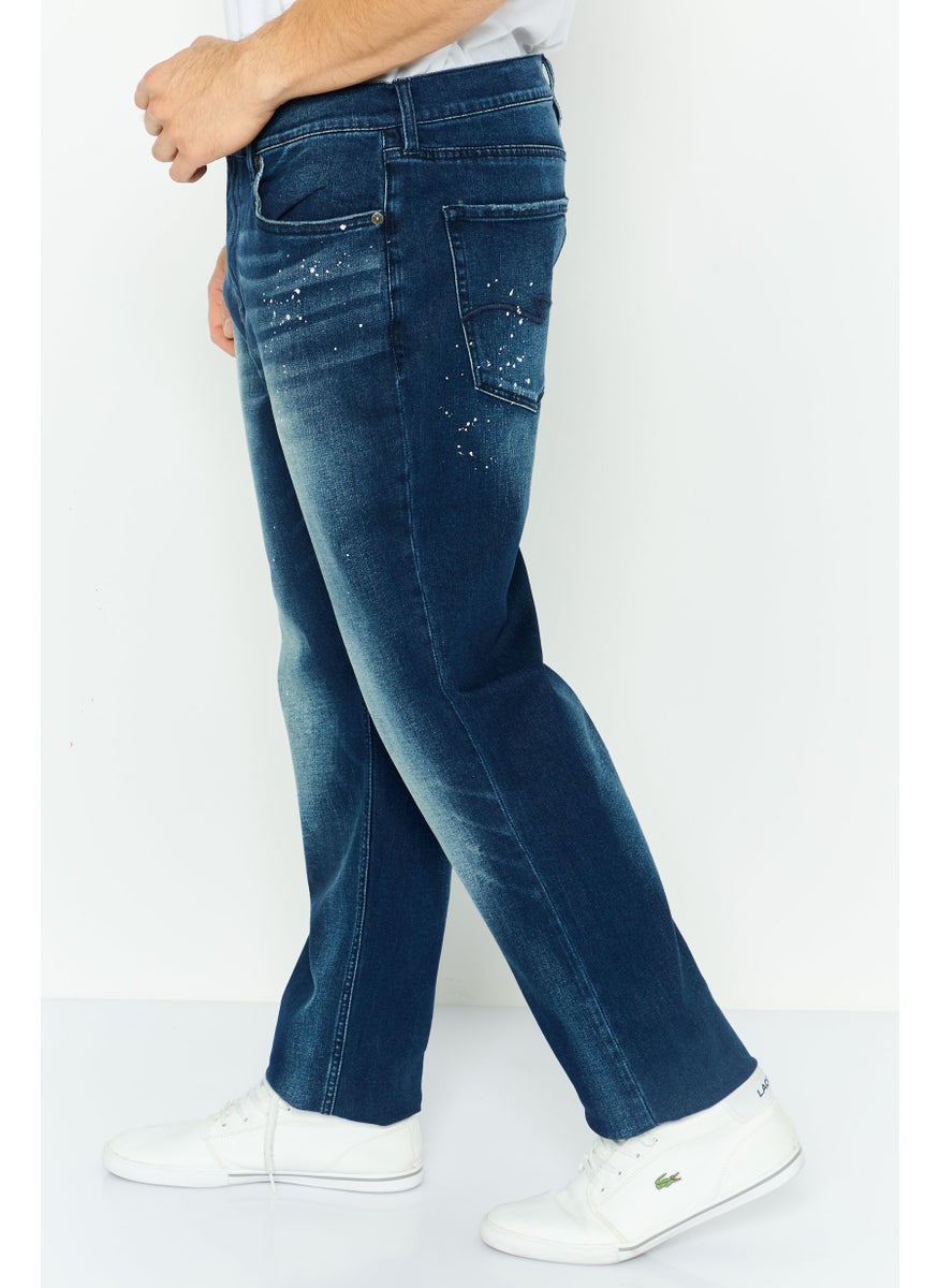 Seven 7 - Men Slim Fit Washed  Stretchable  Straight Leg Jeans, Blue Combo - Image 1