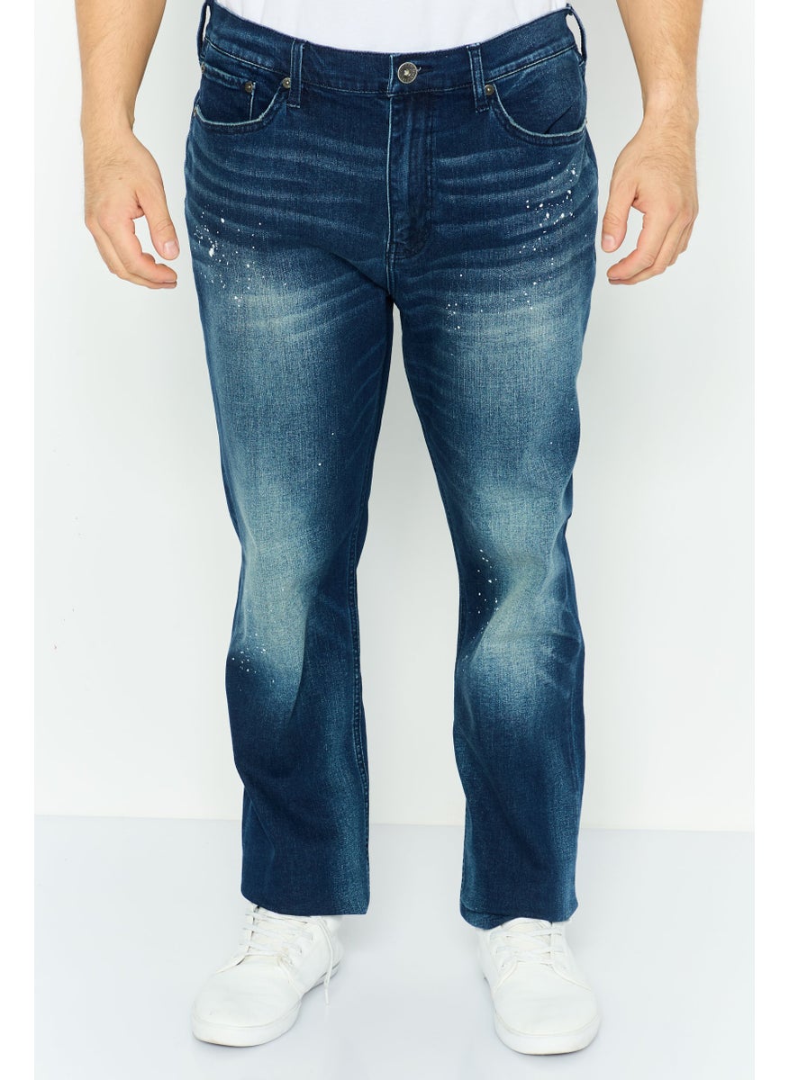 Seven 7 - Men Slim Fit Washed  Stretchable  Straight Leg Jeans, Blue Combo - Image 1