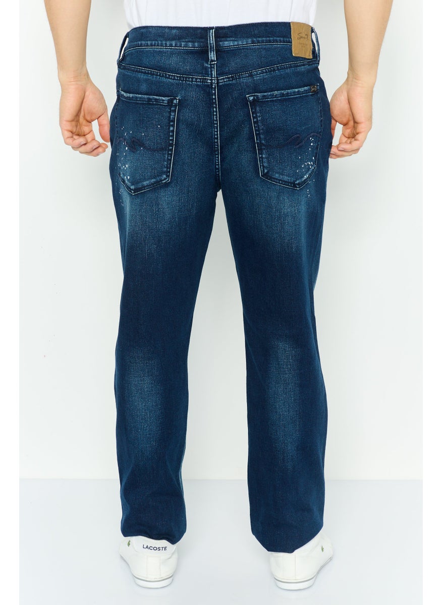 Seven 7 - Men Slim Fit Washed  Stretchable  Straight Leg Jeans, Blue Combo - Image 1