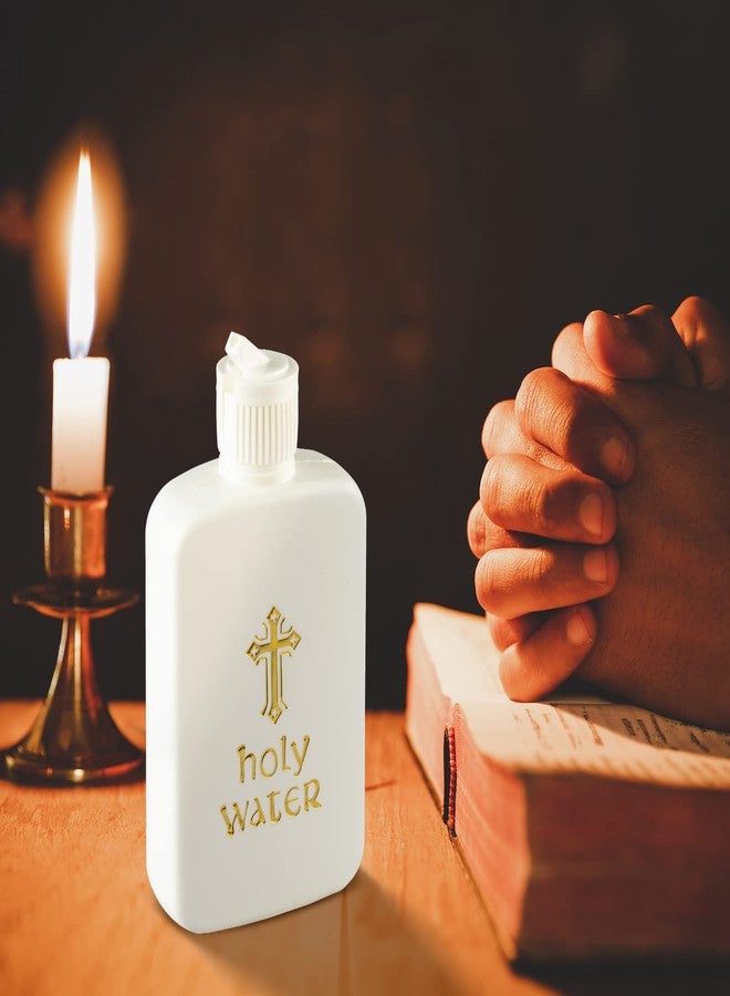 ISKYBOB 10 Pieces Refillable Holy Water Bottles 100ml/3.5oz Gold Cross Plastic Holy Water Container with Screw Lid Christian Easter Party Favor Church Supplies - Image 5