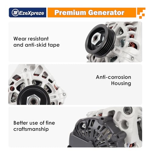 E EZEXPREZE Ezexpreze 11311 New Alternator Replacement for 2007-2012 Hyundai Elantra 2.0L, 2010 2011 Kia Soul 2.0L, 2007-2009 Spectra 2.0L L4, 2655635, 600162, 3730023650, AVA0102, 40046020, 40046031 - Image 5