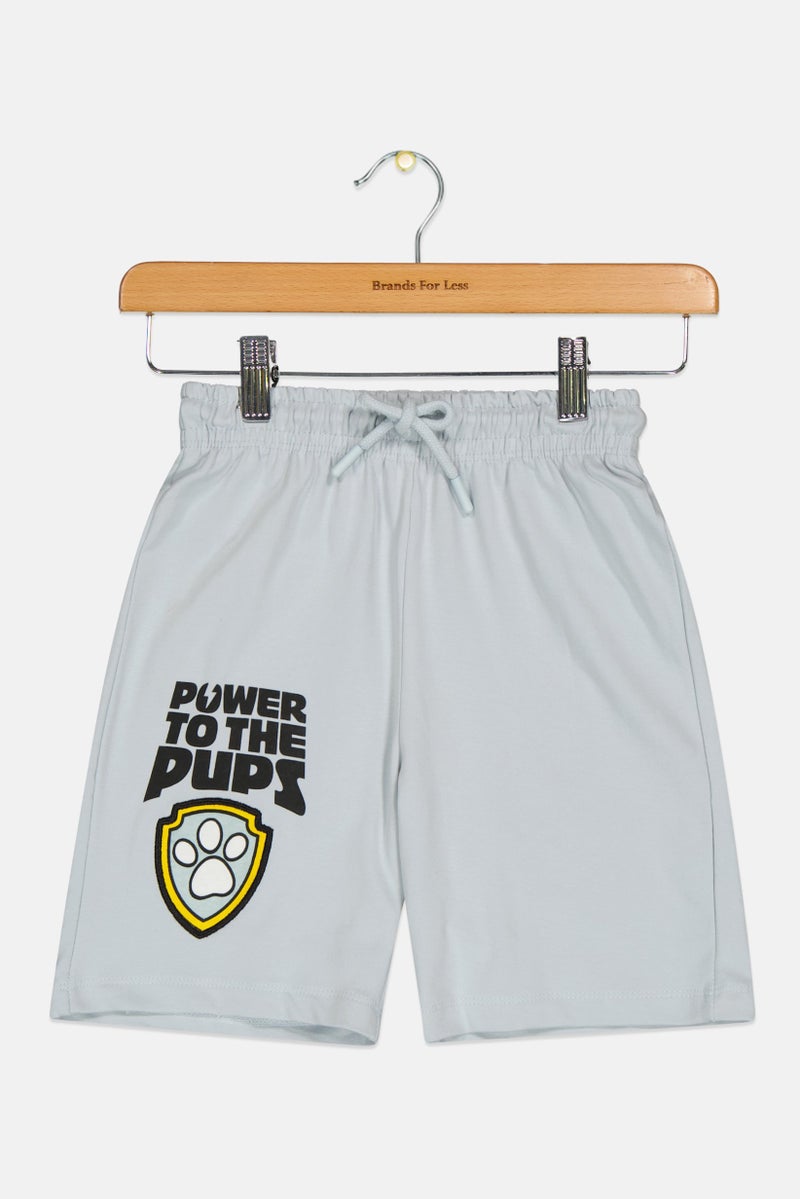 nickelodeon Kids Boy Paw Patrol Embroidered Logo Basic Shorts, Light Blue - Image 1