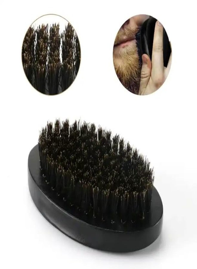 TOPMED ETS Portable Black Soft Bristle Hair Beard Brush and Comb Set - Image 4