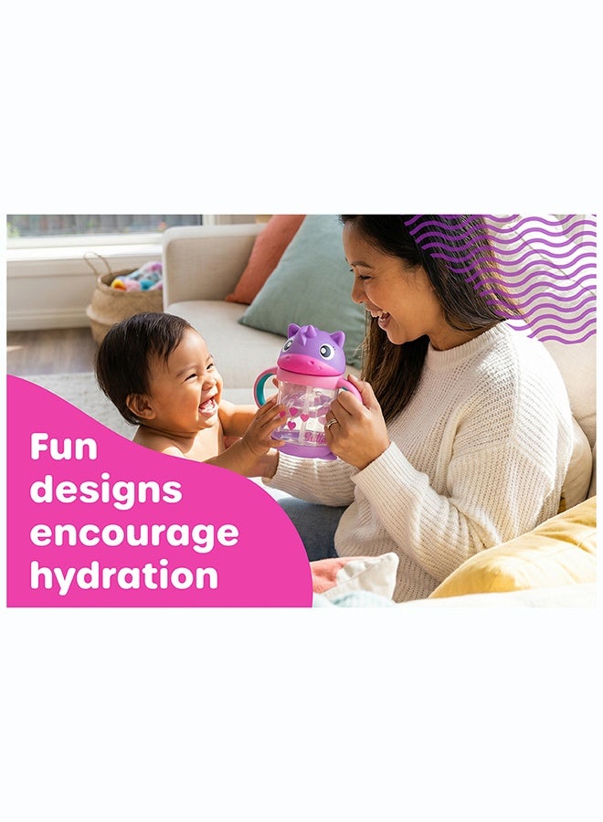 Playgro Stella Weighted Straw Sippy Cup 6 Months+ – No Spill Baby Cup with Flexible Weighted Straw, Easy Grip Handles, Toddler Training Cup for Everyday Use - Image 4