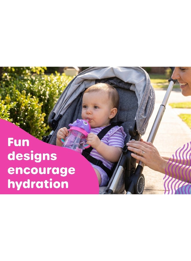Playgro Stella Weighted Straw Sippy Cup 6 Months+ – No Spill Baby Cup with Flexible Weighted Straw, Easy Grip Handles, Toddler Training Cup for Everyday Use - Image 3
