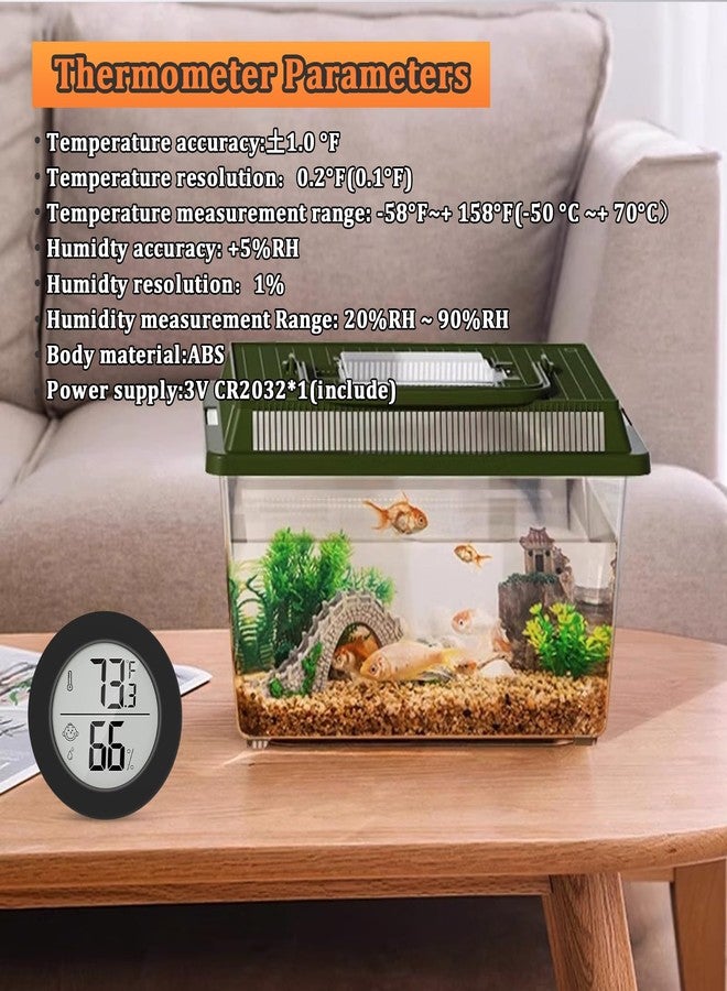 Thlevel Reptile Tank Accessories, 2 Pack Bearded Dragon Tank Thermometer Humidity Gauge for Leopard Gecko, Jumping Spider, Snake, Gecko, Ball Python, Lizard - Image 4