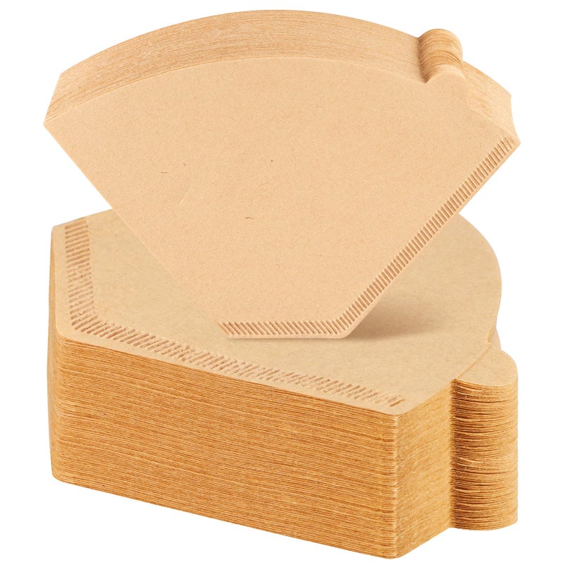 Prudiut Coffee Filters #4, Unbleached Natural Coffee Filters 8-12 Cup, Disposable Coffee Filters, 4 Cone Paper Compatible with Ninja Coffee Maker, Pour Over and Drip Coffee Maker, 200 Count - Image 1