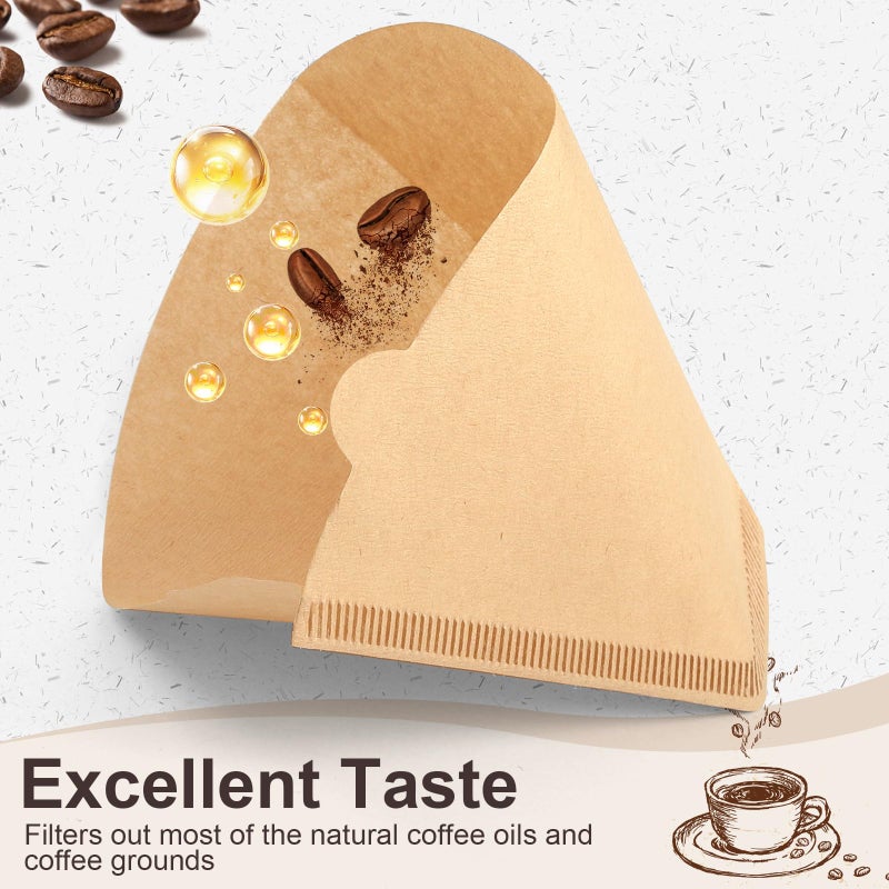 Prudiut Coffee Filters #4, Unbleached Natural Coffee Filters 8-12 Cup, Disposable Coffee Filters, 4 Cone Paper Compatible with Ninja Coffee Maker, Pour Over and Drip Coffee Maker, 200 Count - Image 5