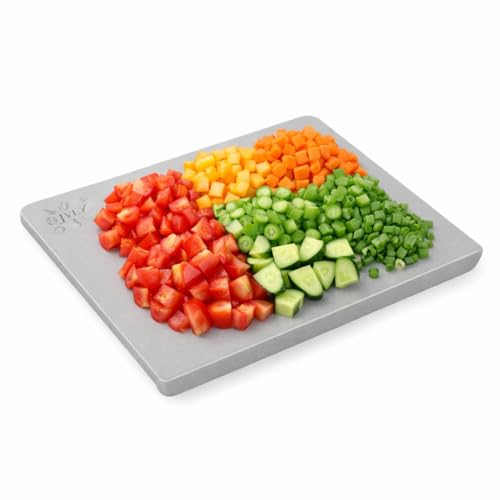 JVL Chopping Board Stainless Steel, Longer & Heavy Duty, Non-Slip, Ideal for Cutting Vegetables, Fruits & Rolling Dough (42cm*32cm*2cm) - Image 1