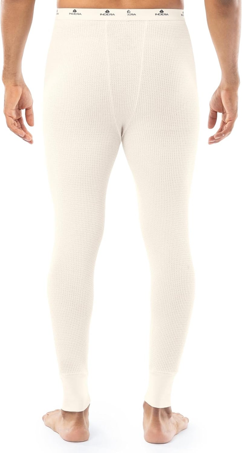 Indera Men's 65/35 Waffle Knit Thermal Pants for Cold Weather - Image 2