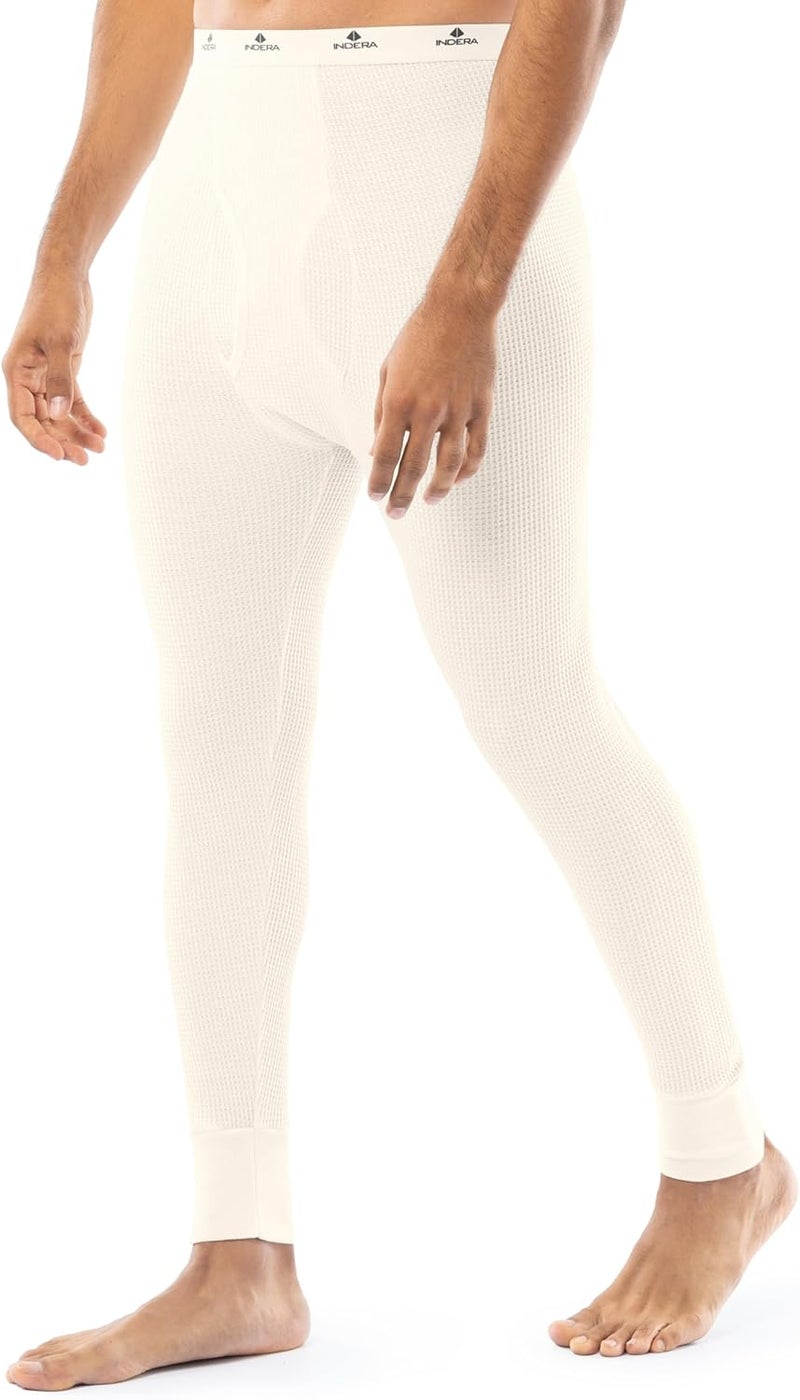 Indera Men's 65/35 Waffle Knit Thermal Pants for Cold Weather - Image 3