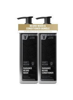 The Beard Struggle The Beard Struggle Radiance Beard Wash & Conditioner Bundle - Platinum Collection - Pack of 2 - Vanir's Wisdom - 8 Fl Oz each - For Men - Nourish, Cleanse, Soften, & Strengthen Beard 