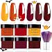 Mnk66 6 Colors Dip Powder Set Red Orange Glitter Hallowen Dipping Powder Color Set Glossy Nail Art Manicure DIY Salon Home Gift for Ladies YYSDDPS066pcs - Image 2