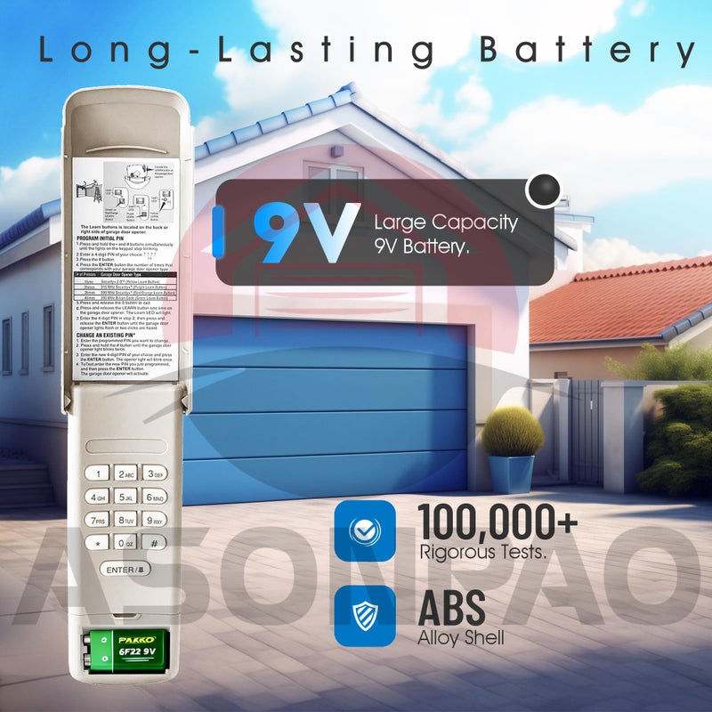 ASONPAO Chamberlain 940EV-P2 Universal Garage Door Opener Keypadã€12-Year-Warrantyã€‘ - Image 3