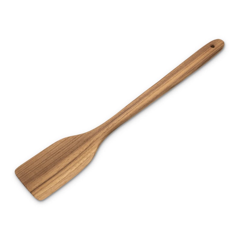 FAAY 18" Teak Long Wooden Spatula, Heavy Duty Stir Paddle for Cooking in Big Pot, Canning, Handcrafted from High Moist Resistance Teak, Wooden Spoon Flat for Brewing, Grill, Mixing, Stirring, Decor - Image 1