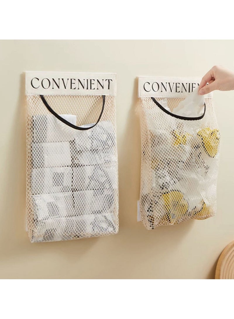 NANAO 4-Pcs Large Capacity Trash Bag Garbage Bag Storage Bag Mesh Bag  - Image 5