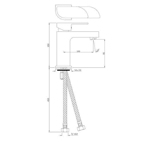 JAQUAR Alive Series Table Mounted Regular HOT and Cold Basin Mixer (HOT & Cold ONLY) / TAP (Chrome) | TOP Lever, Brass Body Water Tap/Faucet/Cock for Bathroom/Kitchen Wash Basin | ALI-CHR-85011B - Image 4