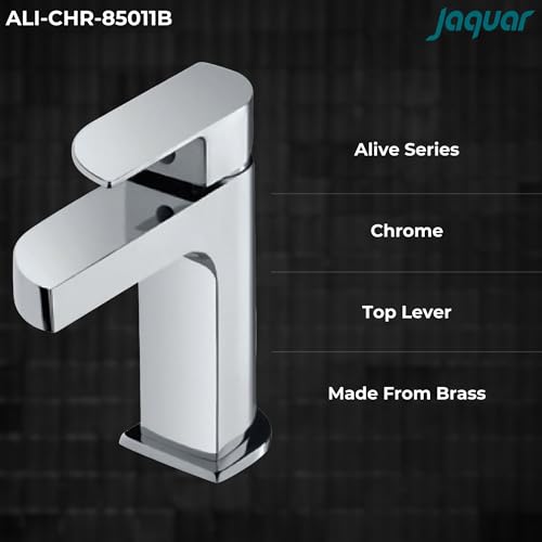 JAQUAR Alive Series Table Mounted Regular HOT and Cold Basin Mixer (HOT & Cold ONLY) / TAP (Chrome) | TOP Lever, Brass Body Water Tap/Faucet/Cock for Bathroom/Kitchen Wash Basin | ALI-CHR-85011B - Image 3